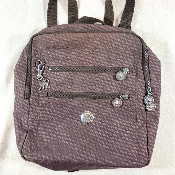 Kipling | Bags | Kipling Backpack Taupe Houndstooth Pattern  display picture 1